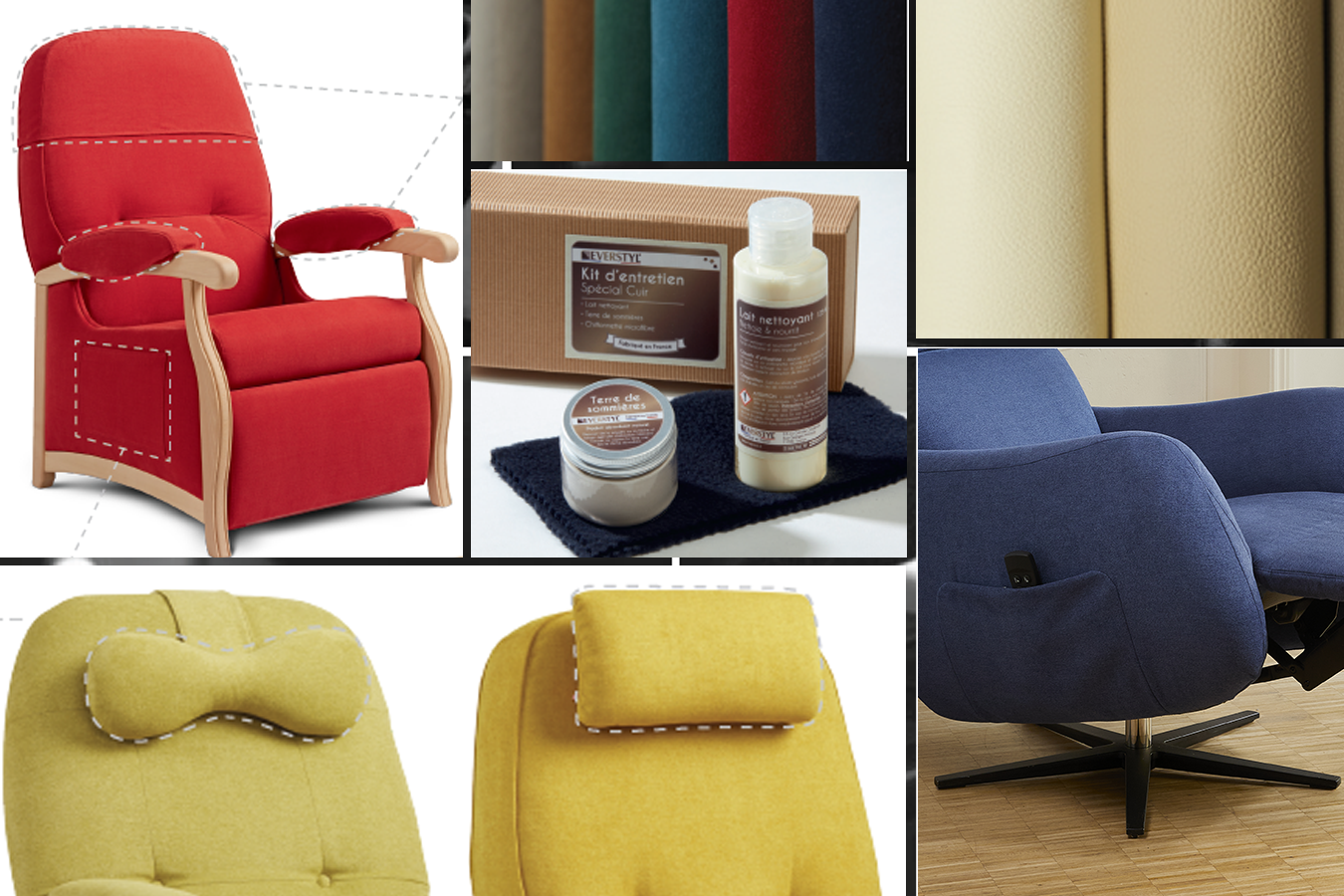 options et accessoires pour votre fauteuil relax