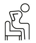 Pictogramme d'une personne ayant des douleurs au dos