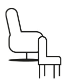 Icône de fauteuil confort