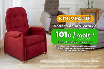 Nouveau : Votre fauteuil à partir de 101€ / mois