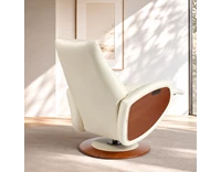 NOUVEAU - Fauteuil relax électrique pivotant - Oniks avec manchettes bois